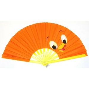 Disney Orange and Yellow Duck Face Folding Hand Fan